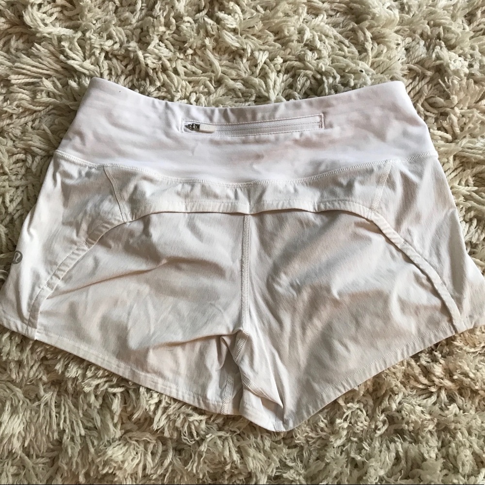 White LULULEMON shorts